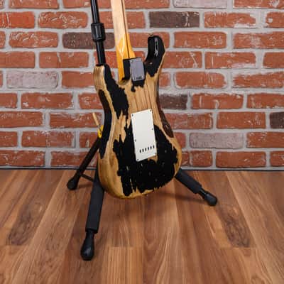 Fender Custom Shop 1957 Stratocaster Super Heavy Relic Black 2023 w/OHSC image 6