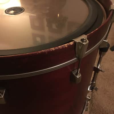 Orange County Drum & Percussion OCDP USA 6-piece drum kit 2002 Burgundy Satin image 14