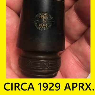 RARE SERIAL NUMBER ONLY ON 1ST YEAR SELMER AIR FLOW ( UNIQUE )SCROLL ALTO SAXOPHONE HARD RUBBER MOUTHPIECE LARGE CHAMBER B STAR FREE SHIP ORG. FACE EXCELLENT image 6