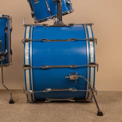 1980s Premier Resonator Blue Drum Set image 10