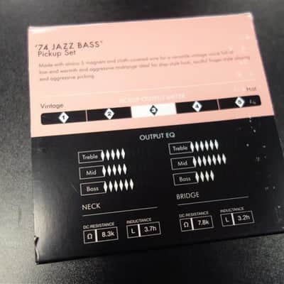 Fender Pure Vintage '74 Jazz Bass Pickup Set, Black (2) image 2