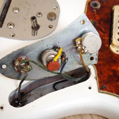 1963 Fender Jaguar Vintage Offset Electric Guitar Pre-CBS Olympic White w/hc image 22