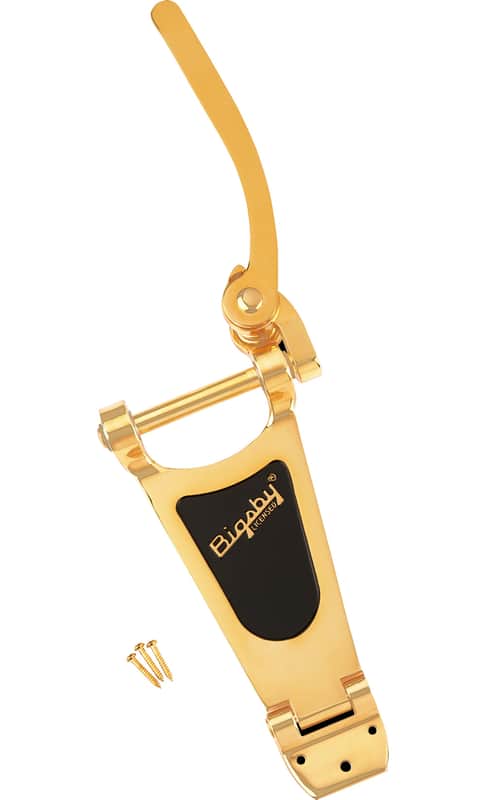 009-4579-000 Bigsby B60 Guitar Vibrato Tailpiece with Tremolo Bar Gold image 1