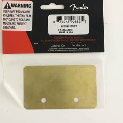 2 Made in USA Genuine Fender Jazzmaster Metal Pickup Shields + Parchment JM Cover image 3