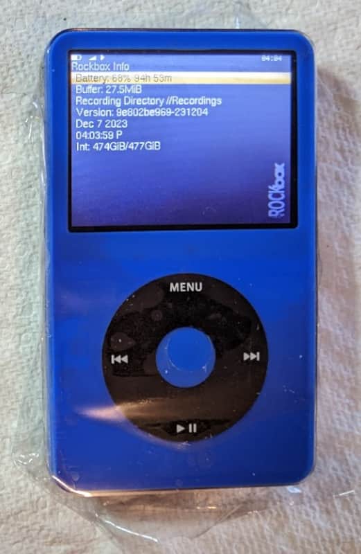 Blue-Black unique Apple iPod Classic 5th Gen Rockbox 512GB