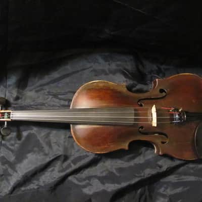 Violin Johannes Georgius Hellmer 1712 Prague w/August Gemunder 1884 Repair Label image 1