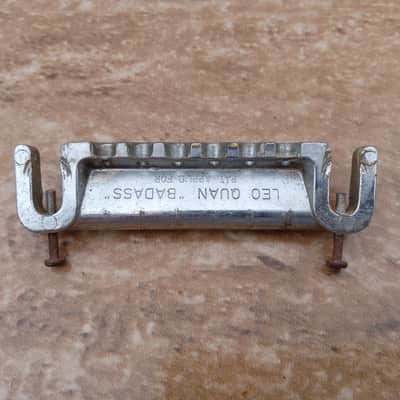 Vintage 1970's Leo Quan "Pat. Appl'd For" Badass Wraparound Guitar Bridge! Original Part! image 3