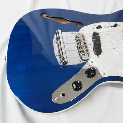 Fender Japan Thinline Mustang MG-HO (2012) Trans Blue MIJ – Semi