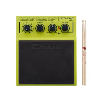 Roland SPD-One Kick Percussion Electronic Drum Pad with 22 Onboard Sounds and Runs on Batteries Bundle with Rubber-Tip 5A Long Life Durable Non-Vibrating Drumsticks (Black) (2 Items) image 10