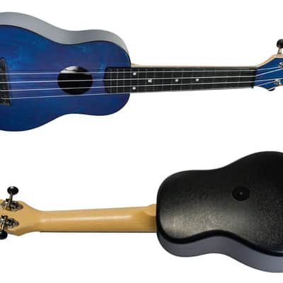 Flight TUS35 Dark Blue Travel Soprano Ukulele - Dark Blue plastic and a laminate linden top image 6