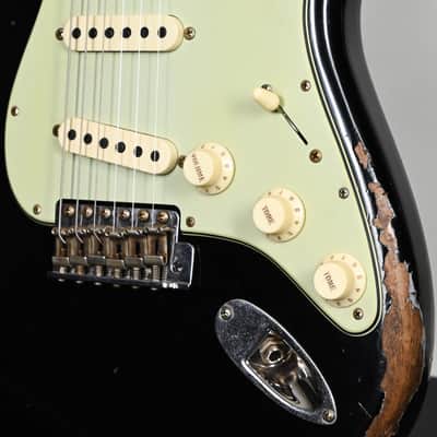 Fender Custom Shop Limited Edition 1962 Stratocaster w/ Handwound 60/63 Pickups, Heavy Relic- Black 2026 (CZ589673) image 11