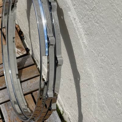 Pair Yamaha 14" 3.0mm Cast Aluminum 10 Hole Die-Cast Snare Drum Batter Hoops Rims Absolute Hybrid Maple 3.0mm AL-DC Hoop image 4
