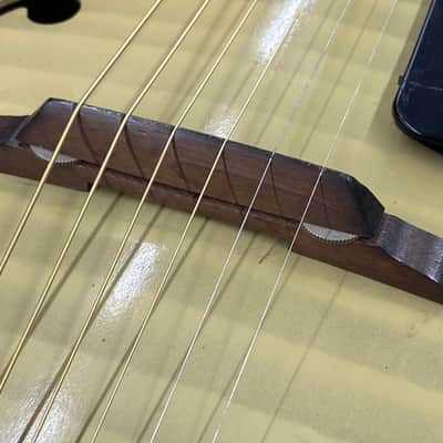 Harmony H1214 Archtone Acoustic Archtop Guitar 1950's - Blond with Faux Flame image 8