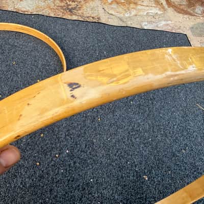 Keller 22" Natural Finish Bass Drum Hoop - PAIR image 6