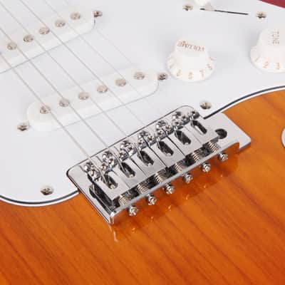 Ukscs Rosewood Fingerboard Electric Guitar Sunset - Red image 8