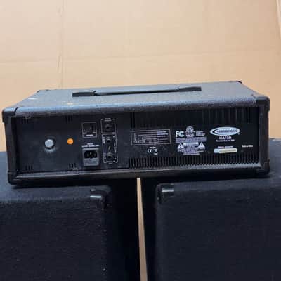 Harbinger HA120 120W 4-Channel Powered Mixer w/ Dual PA Speakers – Complete PA System - Used image 16