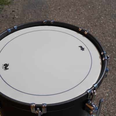 DW/ PDP Concept Classic Maple Series 14'' Ebony Stain Oil 14" Floor Tom w/ Legs & Maple Wood Hoops image 2