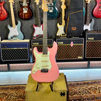 Schecter Nick Johnston Traditional LH SSS Signed by Nick (Lefty/Zurdo) SUPER EXCLUSIVE - Atomic Coral Pink Shell image 23