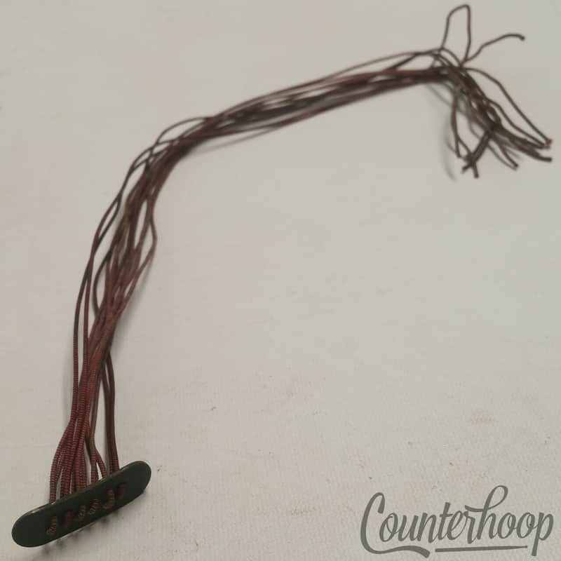 Ludwig 15" 12-Strand Snare Drum Metal Coiled Wires Vintage 10s Leather Butt USA* image 1