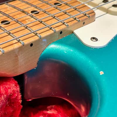 1999 Fender Cunetto Relic Stratocaster — Sherwood Green (Ultra Rare), John Cruz, Collector Condition, Full Set image 13