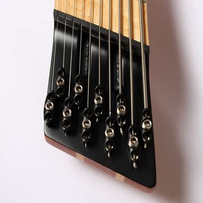 Agile 10 String Fan Fret Headless Electric Guitar CHIRAL PARALLAX 102528 MN CEP SS Nat Flame image 4
