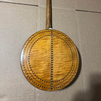 Vintage La Scala Grande Tenor Banjo w/ Original Case Ornate Inlays image 13