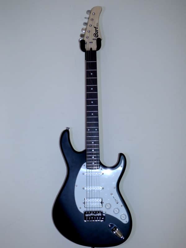 Cort G110 BKS G Series Double Cutaway HSS with Tremolo Black Satin image 1