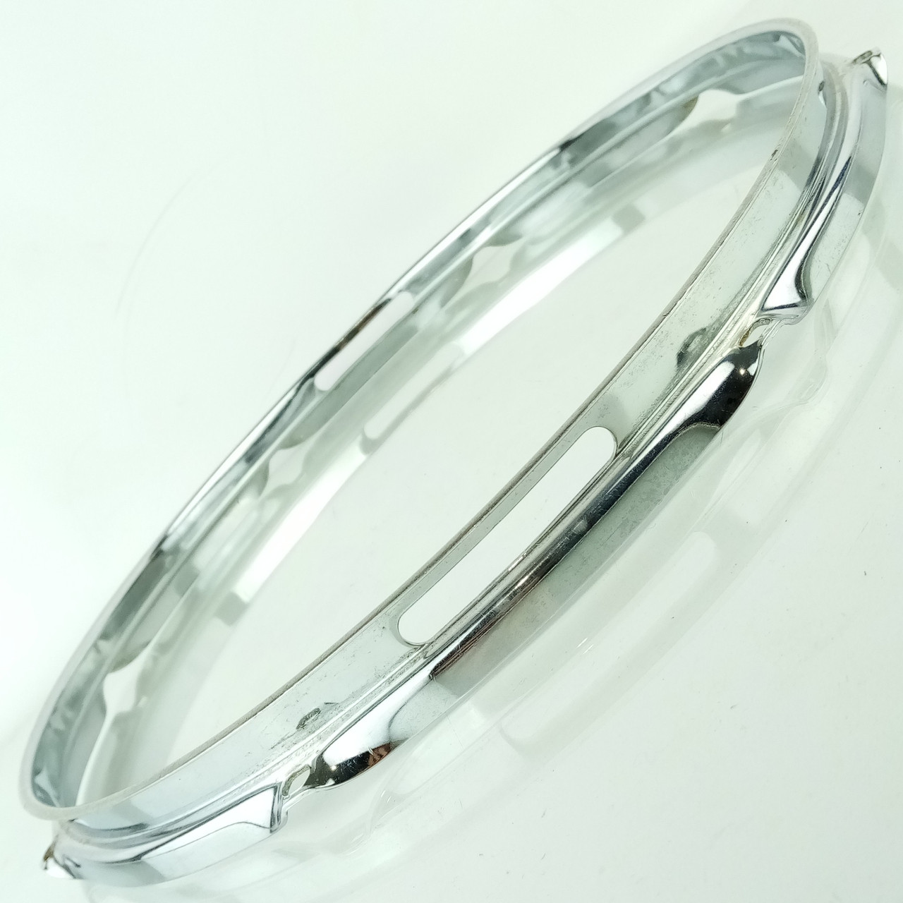 Ludwig 14"1.6mm Acrolite 8Lug Snare Drum Resonant Rim/Hoop Chrome US Vintage 70s — main photograph