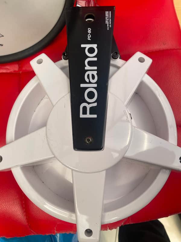Roland PD-80R, 8" Single Zone Mesh Drum Pad - White image 1