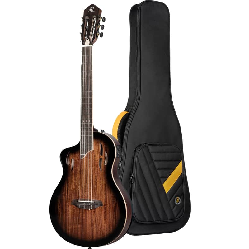 Ortega RTPDLX-ACA-L TourPlayer Series Solid Okoume Body Slim Neck Nylon 6-String Acoustic-Electric Guitar w/Gig Bag For Left Handed Player image 1
