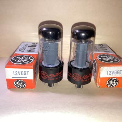 1961 GE 12V6GT Tubes, Matched Pair, NOS Testing, Matched Codes image 1