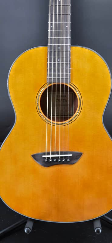 Yamaha CSF-TA TransAcoustic Parlor Size Acoustic Electric Guitar, Vintage Natural Gloss image 1
