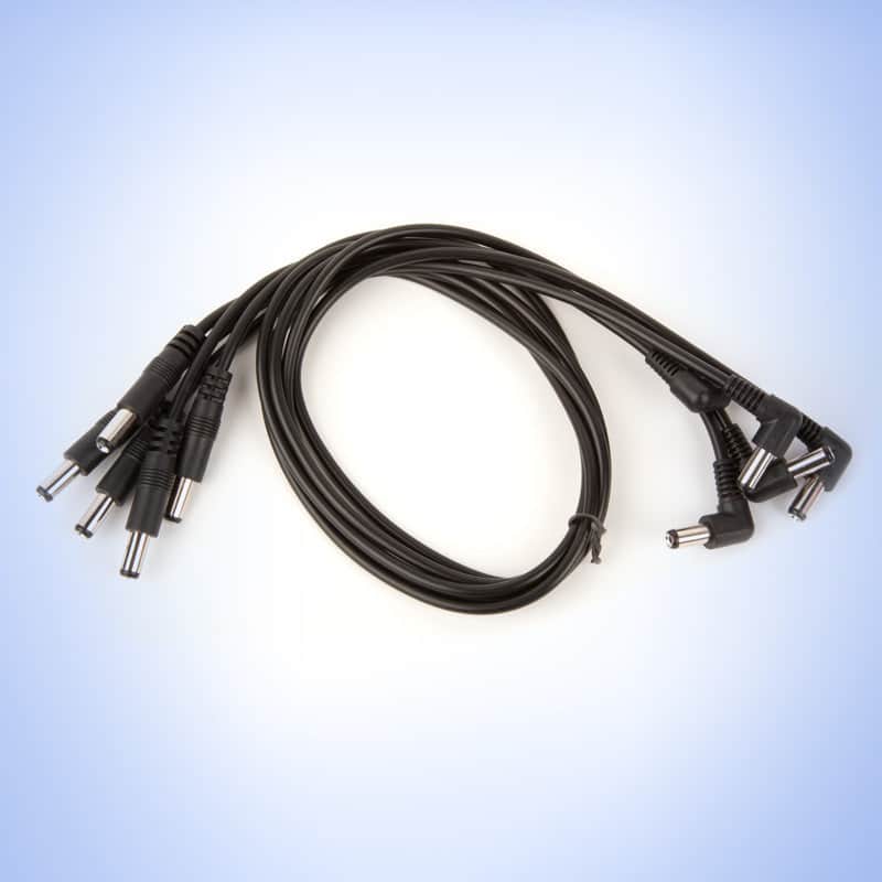 STRYMON DC POWER CABLES STRAIGHT TO RIGHT ANGLE 18" - 5 PACK : BRAND NEW :  [DETROIT MODULAR] image 1