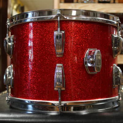 1960s Ludwig Super Classic Outfit in Red Sparkling Pearl 14x22 9x13 16x16 image 19
