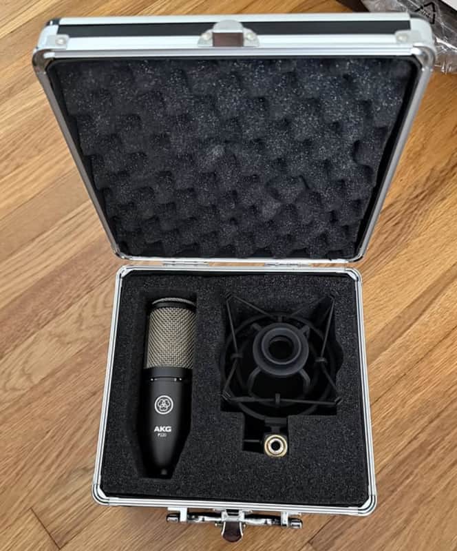 AKG P220 Large Diaphragm Cardioid Condenser Microphone 2010s - Black image 1