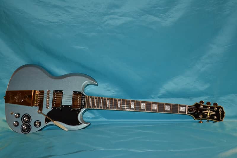 Epiphone SG Custom Pelham Blue with Maestro Tremolo | Reverb