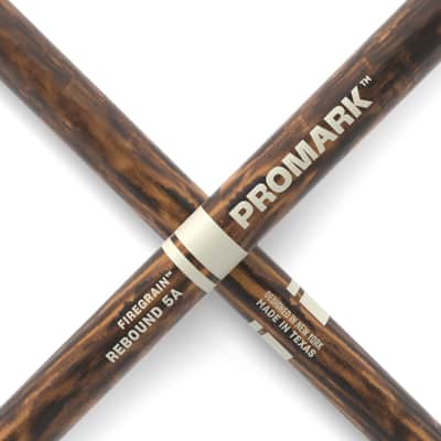 ProMark Rebound 5A FireGrain Hickory Drumstick, Acorn Wood Tip image 5