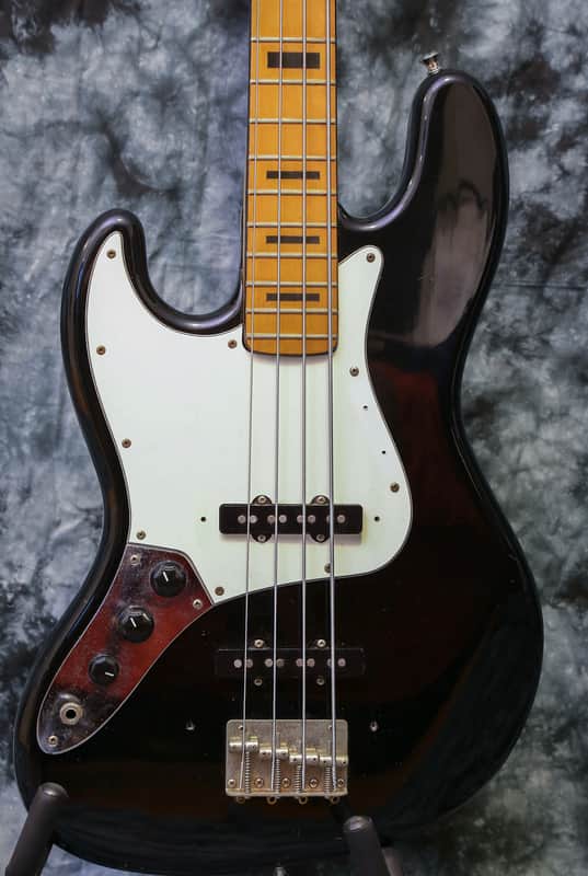 Ibanez 1977 Lawsuit Jazz Bass MIJ Left Handed 1977 Black image 1