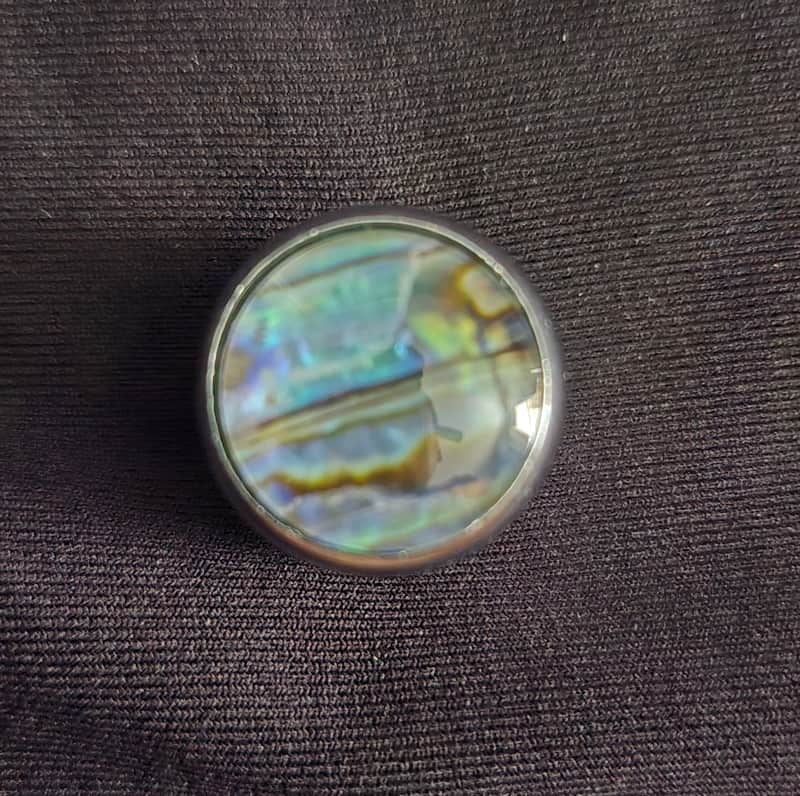 NEW Chrome with abalone guitar knob image 1