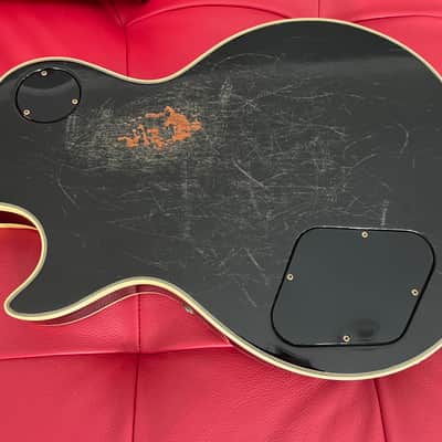 Gibson  Les Paul Custom  1979 maple fretboard fretless wonder Black gold image 15