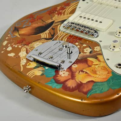 New Guardian Hand Painted Guitars "Golden Orient" Fender Jazzmaster w/HSC image 9