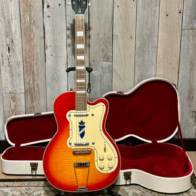 Kay K161 Thin Twin By Roger Fritz-Limited Reissue, Cherry Sunburst, Includes The Deluxe Kay Tuxedo Case & Pro Setup ! image 17