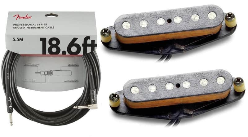 Seymour Duncan Antiquity Duo Sonic Bridge & Neck Pickup Set ( FENDER 18FT CABLE ) Replaces Fender image 1