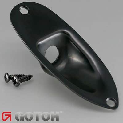 NEW Gotoh JCS-1 Stratocaster Jack Plate for Fender Strat® Stratocaster - BLACK