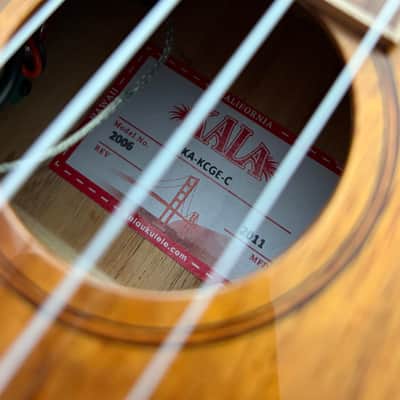 Kala KA-KCGE-C Hawaiian Koa Series Acoustic/Electric Concert Cutaway Ukulele with EQ - Gloss Natural image 3