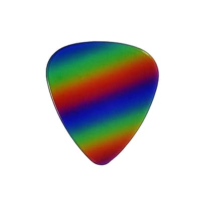 Celluloid Rainbow Guitar Or Bass Pick - 0.46 mm Light Gauge - Thin 351 Shape - 6 Pack Of Picks New image 3