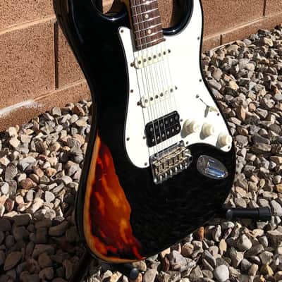 2017 Suhr Limited Edition Classic Antique "Finish Over Finish" HSS - Black over Sunburst - 7.58 lbs image 3