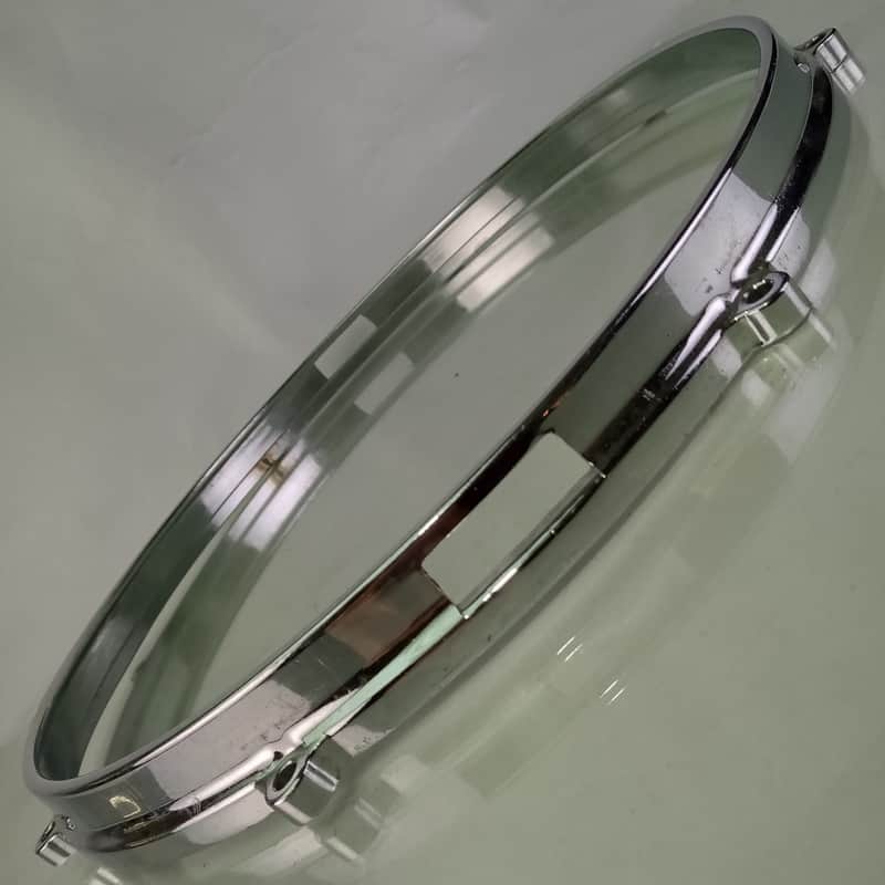 *Ajax 14" Die-Cast Snare Drum Resonant Side Rim/Hoop 8-Lug Chrome Vintage 60s image 1