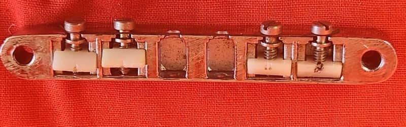 GIBSON ABR-1 TUNE-O-MATIC BRIDGE PATENT NUMBER MID TO LATE '60's & '70's MODELS NYLON SADDLES image 1