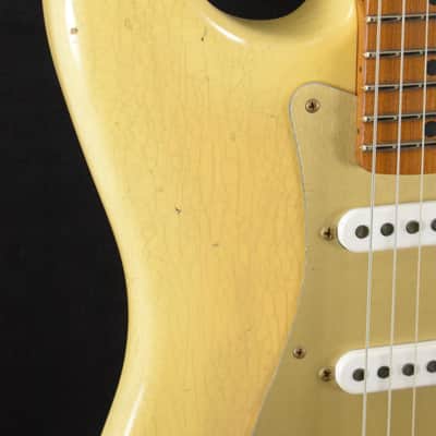 Mint Fender Limited Edition 1954 Roasted Stratocaster Journeyman Relic Natural Blonde 1-Piece Roasted Quartersawn Maple Fingerboard image 3